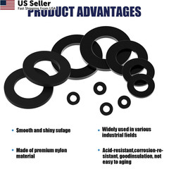 WEGOUP 900-Piece M2, M2.5, M3, M4, M5, M6, M8, M10, M12 millimeters, Black