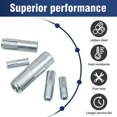 3/8″ x 1-4/7 inch Drop-in Anchor zinc-Plated Carbon Steel Expansion Sleeve Sc…