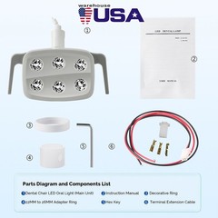 Dental LED Lamp 6 LED Light For Dental Unit Chair Adjustable Oral Light 22&26MM