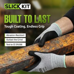 Nitrile Coated Work Gloves Medium/8, MicroFoam, Superior Grip, Seamless