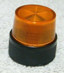 13 AMBER LENS FLUTED FOR LEDTRONICS LAMPHOLDER RPNL-10.20-044A