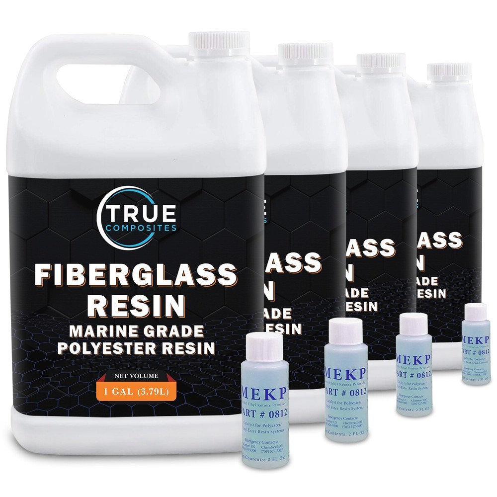 Fiberglass Laminating Resin & Hardener Best Marine Grade Polyester 4 Gallon Kit