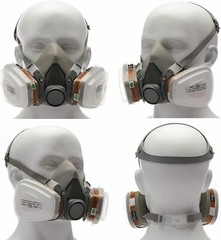 Half Face Respirator Gas Mask Facepiece Spray Painting Safety Glasses For 6200