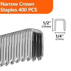 2000-Count 18 Gauge 1/4 Inch Narrow Crown Staples (1/2″+3/4″+1″+1-1/4″+1-1/2″),