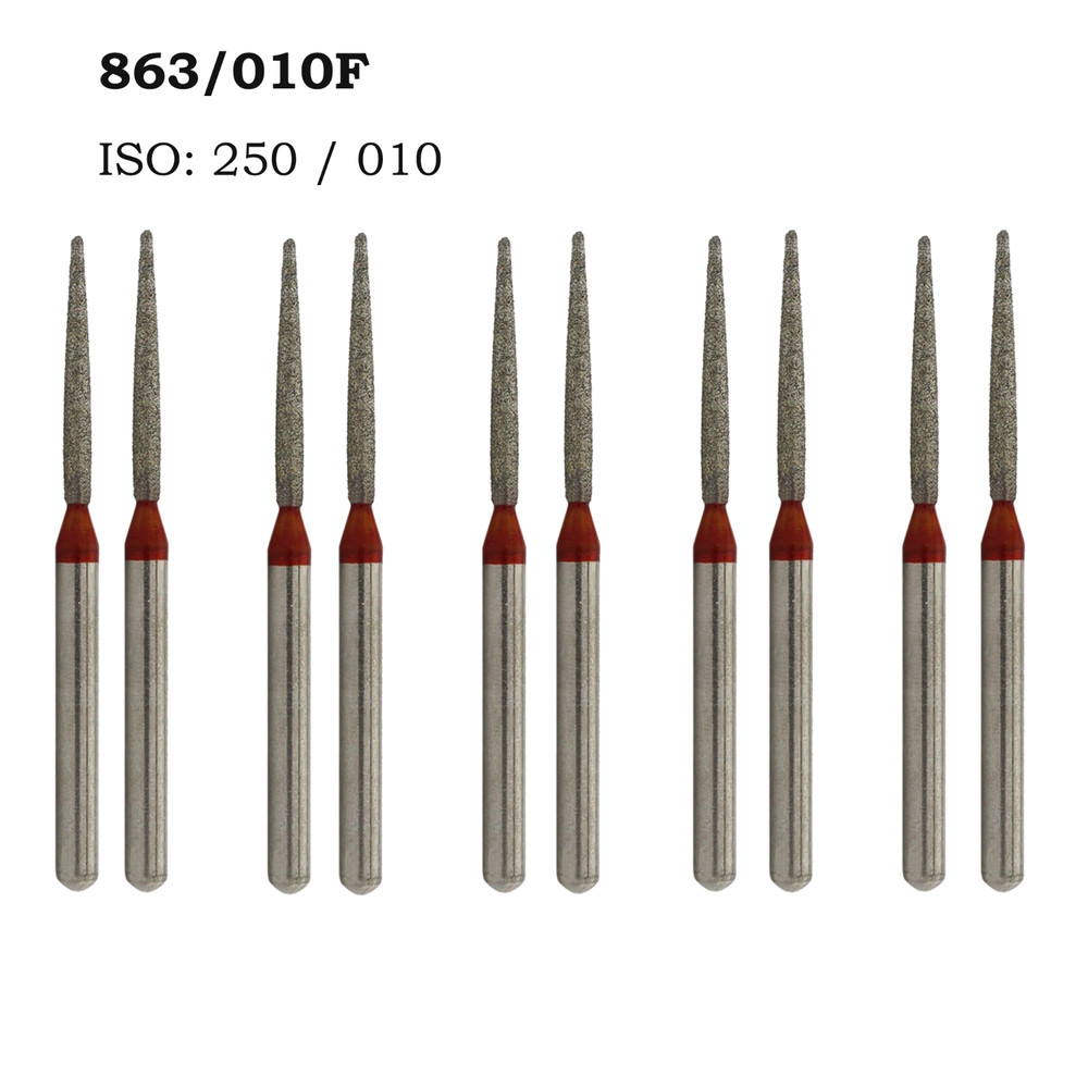 LANJING Dental Diamond Burs FG Flame Shape High Speed Bur Fine Grit 861 862 863