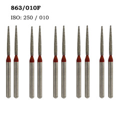 LANJING Dental Diamond Burs FG Flame Shape High Speed Bur Fine Grit 861 862 863