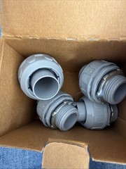 (4) Eaton Crouse Hinds 1″ Straight Plastic Liquid tight Connectors LT100NM A40