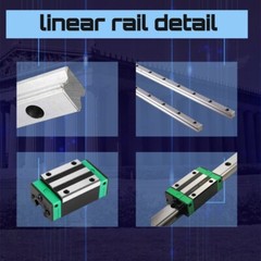 2PCS HGR20 Linear Guide Rail 200-2200mm+4PCS HGH20CA Slide Blocks CNC DIY