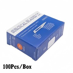 100Pcs Dental Surgical Blade Sterile Carbon Steel Scalpel #10/11/15/22/24/60