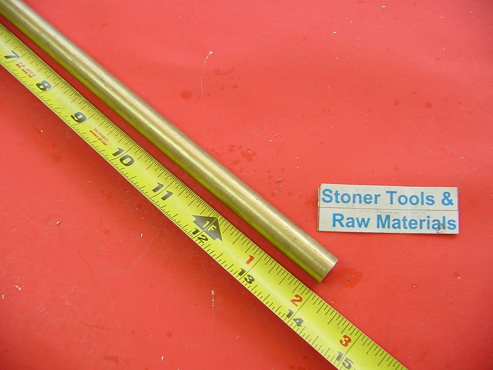7/16″ Diameter C360 BRASS SOLID ROUND ROD 14″ long New Lathe Bar Stock H02 .437″