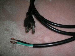 Power cord & plug 16/3 / 6 feet long105C SJT black 16 AGW (UL)