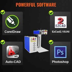 🔥VEVOR 20W 30W 50W Raycus Fiber Laser Metal Marking Machine Rotary Axis