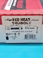 Genuine Red Head WS-3446 3/4″ x 4-3/4″ Concrete Wedge Anchor Zinc Plated NEW