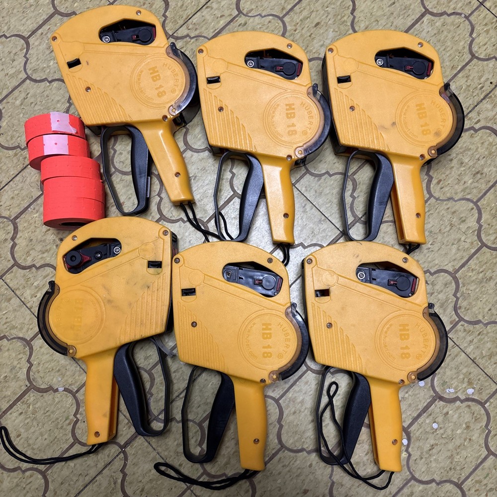 6 – working Hubert HB 18 Pricing Labeler 1 Line 8 Characters *NEED INK*