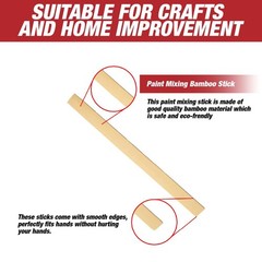 Craft and Paint Sticks – 12″ Inch Premium Bamboo Stirrers/Paddles – Bamboo