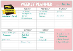 Weekly Planning Pad – Tear off to Do List Pad with Daily Schedule & Calendar, 52