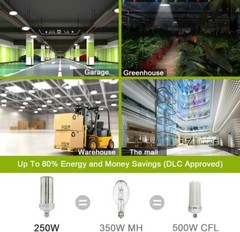 (2-Pack) 1000W Equival 250 Watt LED Corn Light E39 Mogul Warehouse Factory Bulb