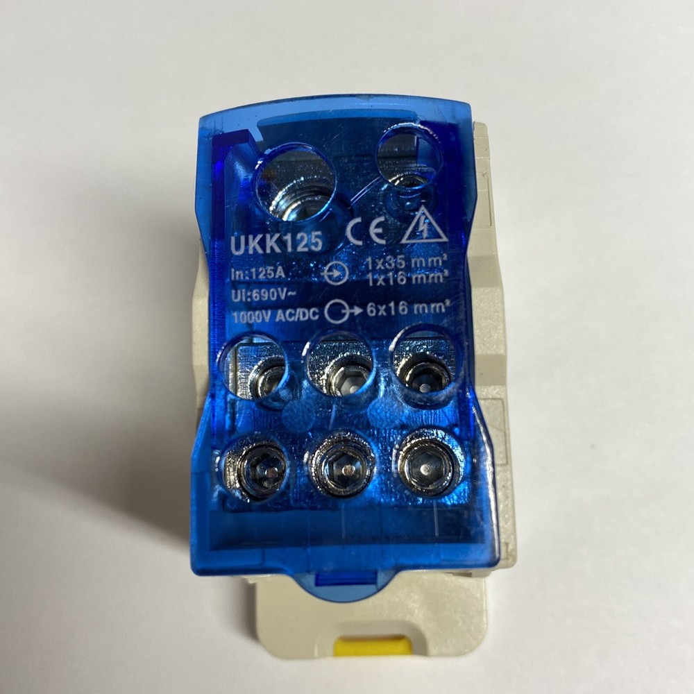 Power Junction Box Distribution Terminal Block Connector DIN Rail 125A Lot of 10