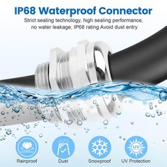 2 Pcs 1″ NPT NickelPlated Copper Waterproof Cable Gland, IP68 Waterproof Adju…
