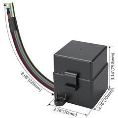 12V Pre-Wired Fuse Relay Box 4-Pin 80A Relay Block and Kit 2 Relays and 6 ATC