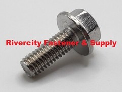 (10) M6-1.0×16 Flange Bolts 6mm x 16mm Stainless Steel Screws M6x1.0 x 16