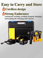 Cordless Rotary Hammer Drill 21V with Brushless Motor & Long Battery Life