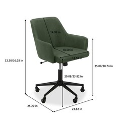 Greyson Office Chair Olive Upholstered Swivel Adjustable Desk Chair