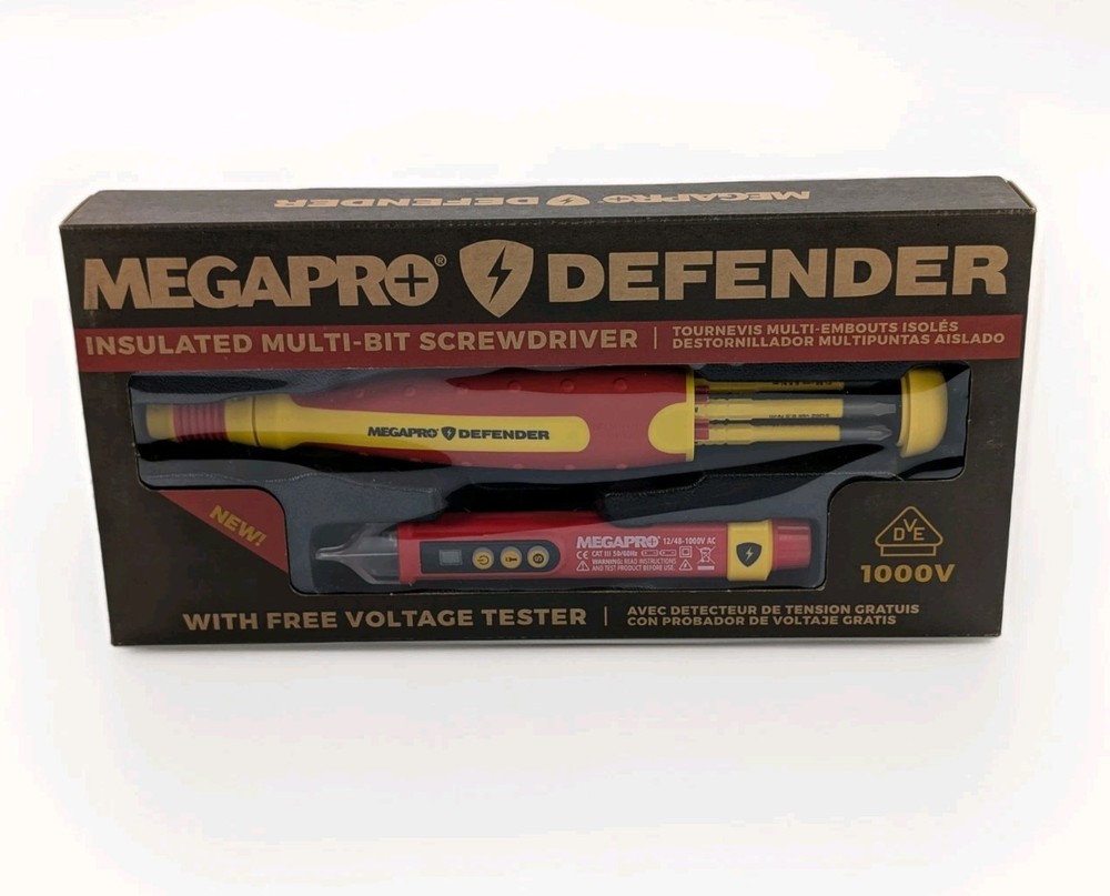MEGAPRO 6-in-1 Insulated Multi-bit Screwdriver | VDE Certified | 1000V Pro