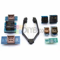 TL866II Plus Programmer TL866 USB EPROM EEPROM 7 Adapters Socket Extractor Suie
