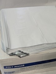 Case 200 Poly Mailers 24×24 White Heavy Duty Shipping Bags Envelopes #8 PMKAV-8