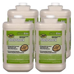 Cleaner Industrial 1 Gallon Pack of 4 Biodegradable Zep Shell Shock Hand Case