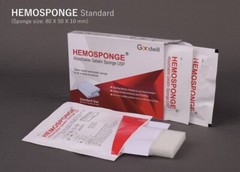 5 x HEMOSPONGE Absorbable Gelatin USP Sterile 2 Sponge Pack SIZE 80x50x10mm