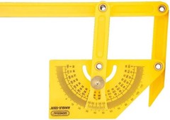 Compact Hand-Powered Protractor for Sloped, Inside & Outside Angles – Yellow