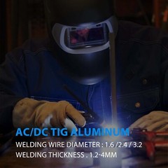 HITBOX 200A AC/DC HF TIG Welder Aluminum Pulse MMA 220V W/Foot Pedal Machine NEW