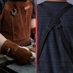 41″x 23″Cowhide Leather Welding Apron Heat Resistant Clothing with pockets