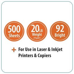 Copy Paper 8.5″ x 14″ Legal 92 Bright White 20 lb 1 Ream 500 Sheets Copy Paper