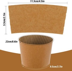 50PCS Coffee Cup Sleeves – Hot Coffee Sleeves Disposable Cold Drinks Iced