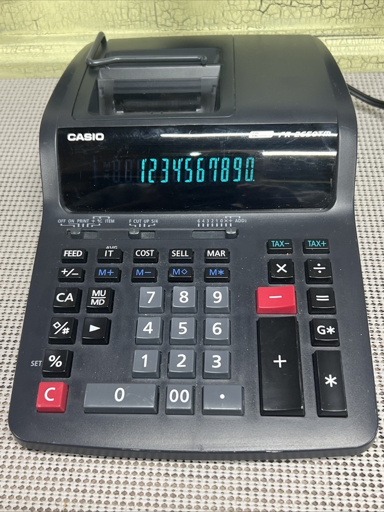Casio FR-2650TM 12-Digit Printing Calculator Adding Machine – Tested & Working