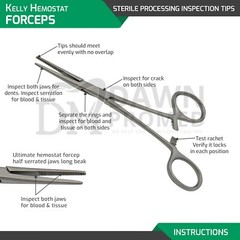 10 Kelly Hemostat Forceps 6.25″ Straight + Curved Locking Dental Fishing Plier