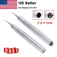 USA Dental Ultrasonic Air Perio Scaler Handpiece Hygienist 2 & 4-Holes 3 Tips CE
