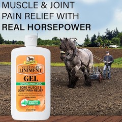 Absorbine veterinary horse liniment gel sore muscle & joint pain relief 12oz