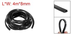 Aluminum Profile Slot Cover Flat Seal Black 13ft 4M 8mm 3030 4040 Series