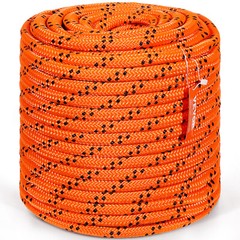 VEVOR Arborist Tree Climbing Rope Double Braid Polyester 3/4″ x 220′ 24-Strand