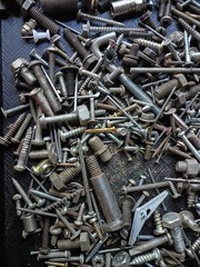 Bulk Assorted Loose BOLTS SCREWS NAILS junk drawer hardware lot 6 POUNDS