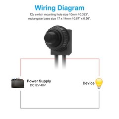 10Pcs 12V-48V Waterproof Push Button On-Off Switch 4.5″ Leads For Motorcycle Car