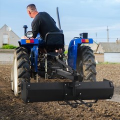 42″ Tow Behind Box Scraper Lawn Tractor Attachment w/ Steel Box Blade Hitch Tow