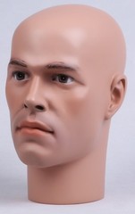 Mannequin Male Head Lifesize Realistic Hand Painted Model ZH-14 © NEW