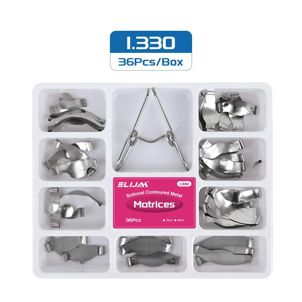 Dental Sectional Contoured Metal Matrices Refill Matrix Band Kit No.1.398 &1.330