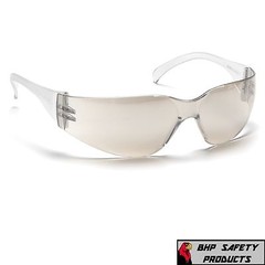 PYRAMEX INTRUDER SAFETY GLASSES INDOOR/OUTDOOR MIRROR I/O LENS S4180S (1 PAIR)
