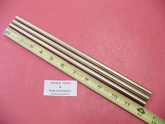 3 Pieces 3/8″ C360 BRASS SOLID ROUND ROD 12″ long New Lathe Bar Stock .375″
